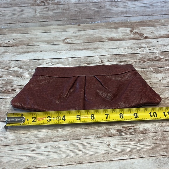 Lauren Merkin Brown Snake Patterned Clutch - Picture 3 of 8